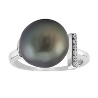 Anello in argento con Perla Tahitiana (TPC)