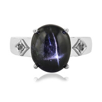 Anello in argento con Diopside Stellato d'India