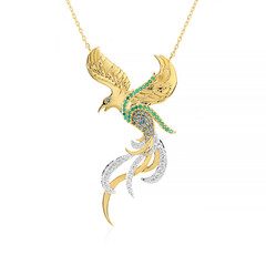 Collana in argento con Onice Verde
