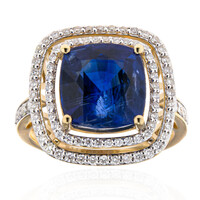 Anello in oro con Cianite del Nepal (AMAYANI)
