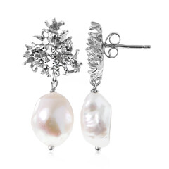 Orecchini in argento con Perla di Acqua Dolce (Joias do Paraíso)