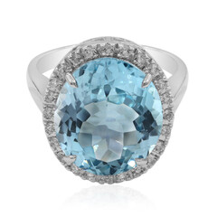 Anello in argento con Topazio Blu Cielo