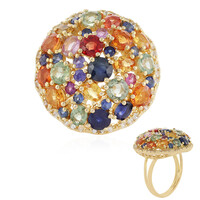 Anello in argento con Zaffiro Fancy