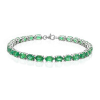 Bracciale in argento con Smeraldo Zambia