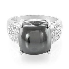 Anello in argento con Ematite Nera