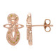 Orecchini placcati in oro con Diamante Fancy