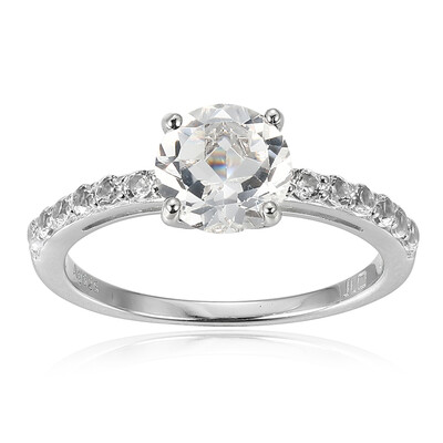 Anello in argento con Topazio Bianco