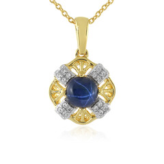 Collana in argento con Zaffiro Stellato Blu