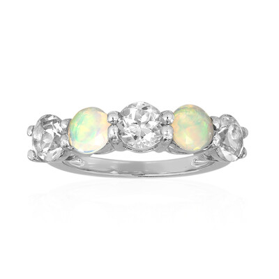 Anello in argento con Topazio Bianco