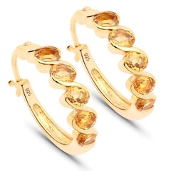 Orecchini in argento con Citrino Madeira