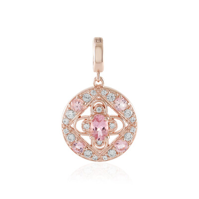 Ciondolo in argento con Tormalina Rosa Nigeriana