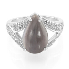 Anello in argento con Agata Botswana