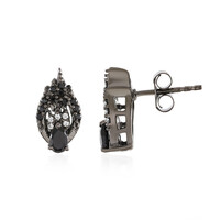 Orecchini in argento con Spinello Nero