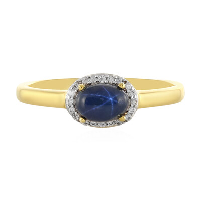 Anello in argento con Zaffiro Stellato Blu