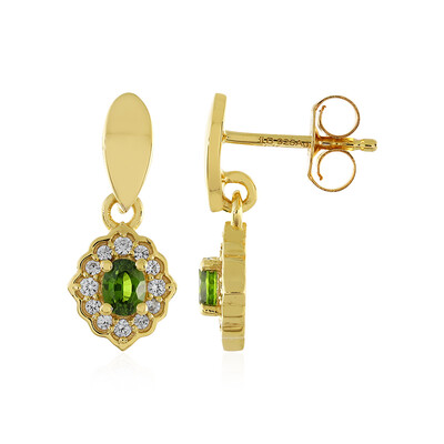 Orecchini in argento con Zircone Ceylon Verde