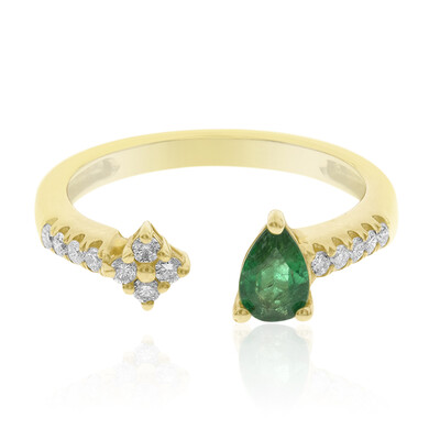 Anello in oro con Smeraldo Zambia