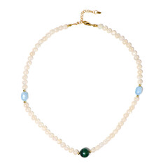 Collana in argento con Malachite