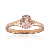 Anello in oro con Morganite AAA