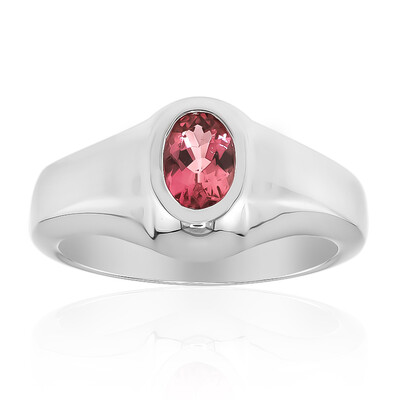 Anello in argento con Tormalina Rosa Brasiliana