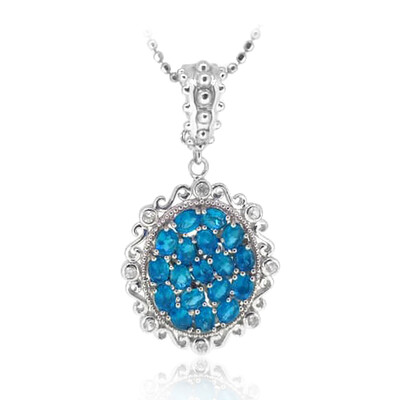 Collana in argento con Apatite Blu Neon (Dallas Prince Designs)