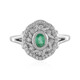 Anello in argento con Smeraldo Colombiano