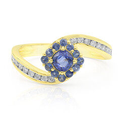 Anello in oro con Zaffiro Ceylon