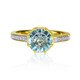 Anello in oro con Topazio Blu Svizzero (Glenn Lehrer)
