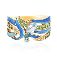 Anello in argento con Topazio Blu Cielo