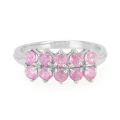 Anello in argento con Zaffiro Ceylon Rosa
