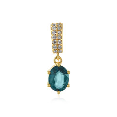 Ciondolo in argento con Fluorite Petrolio del Belgio