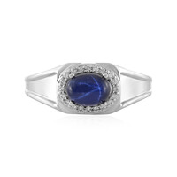 Anello in argento con Zaffiro Stellato Blu
