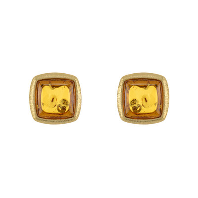 Orecchini in argento con Ambra Baltica Cognac (dagen)