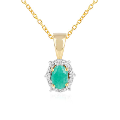 Collana in argento con Smeraldo Brasiliano
