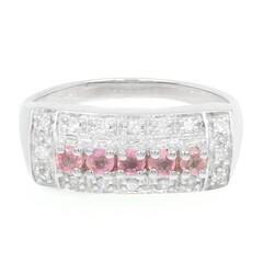 Anello in argento con Zaffiro Ceylon Rosa