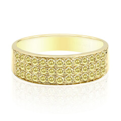 Anello in oro con Diamante Giallo Canarino SI