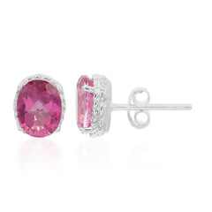 Orecchini in argento con Topazio Rosa