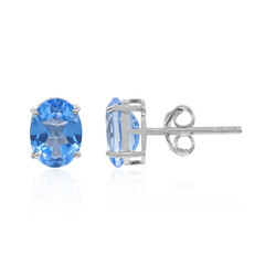 Orecchini in argento con Topazio Blu Indaco