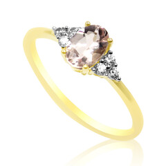 Anello in oro con Morganite