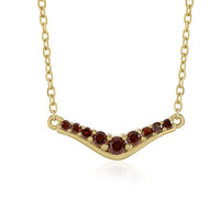 Collana in argento con Diamante Rosso I3