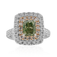 Anello in oro con Diamante Verde SI1 (CIRARI)