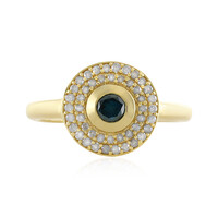 Anello in oro con Diamante Blu I4