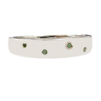 Anello in argento con Diamante Verde