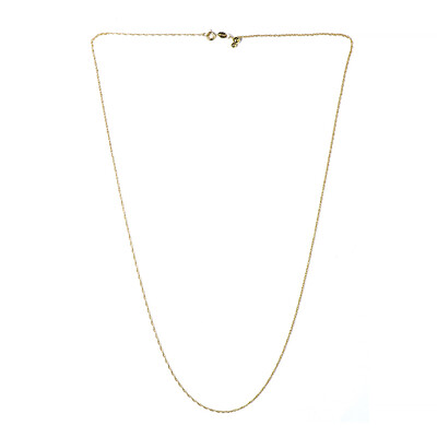 Catenina Principe di Galles regolabile con cursore in argento 925 placcato oro giallo  - 61 cm - 1,85 g