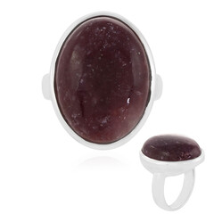 Anello in argento con Lepidolite