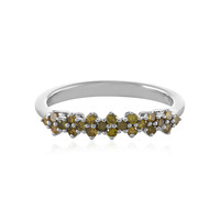 Anello in argento con Diamante Giallo I1