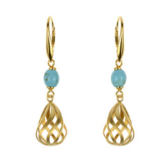 Orecchini in argento con Turchese