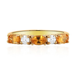 Anello in argento con Spessartina