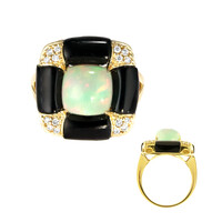 Anello in oro con Opale di Welo AAA (CIRARI)