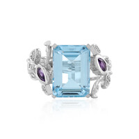 Anello in argento con Topazio Blu Cielo