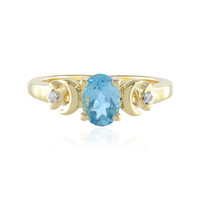 Anello in argento con Topazio Blu Svizzero